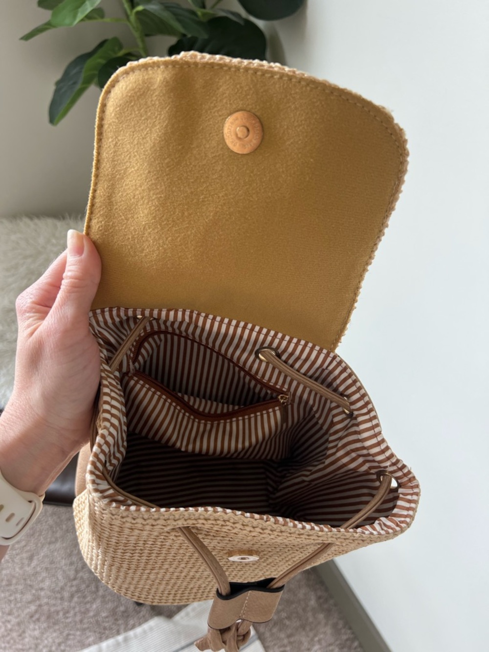 Raffia Woven Mini Backpack - Picture 3 of 3